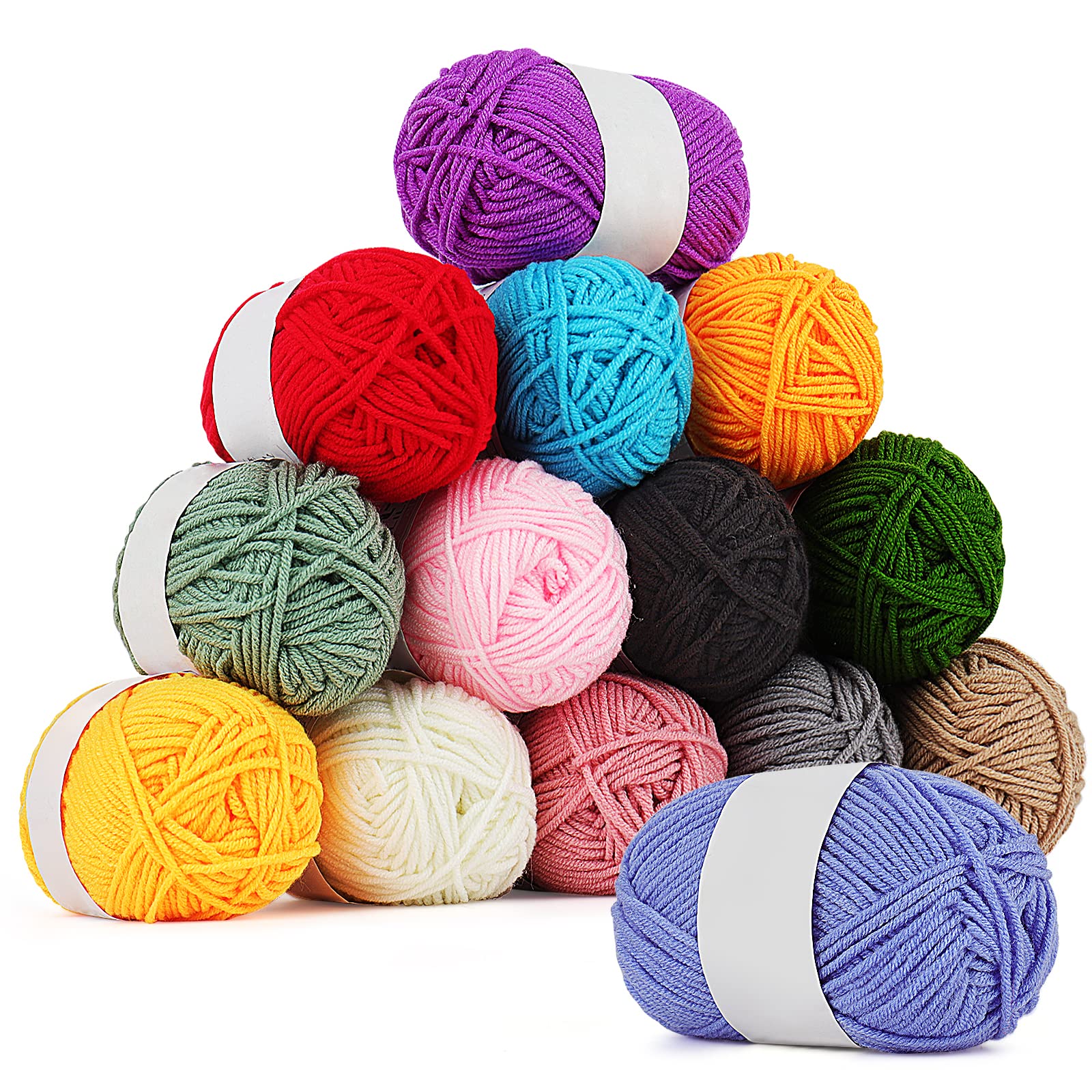 y.a.r.n ハット Amazon.com: Coopay Crochet & Knitting Yarn, 25g x 14 Multicolor